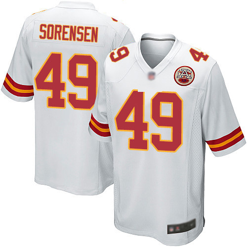 Men Kansas City Chiefs #49 Sorensen Daniel Game White Nike NFL Jersey